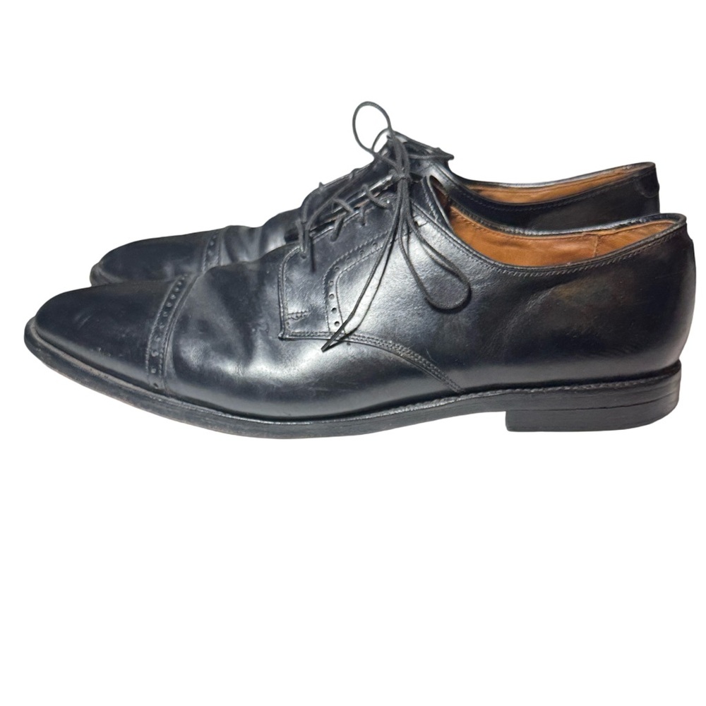 Allen Edmonds 13 D black Clifton leather cap toe oxford dress shoes EUC - Picture 1 of 9